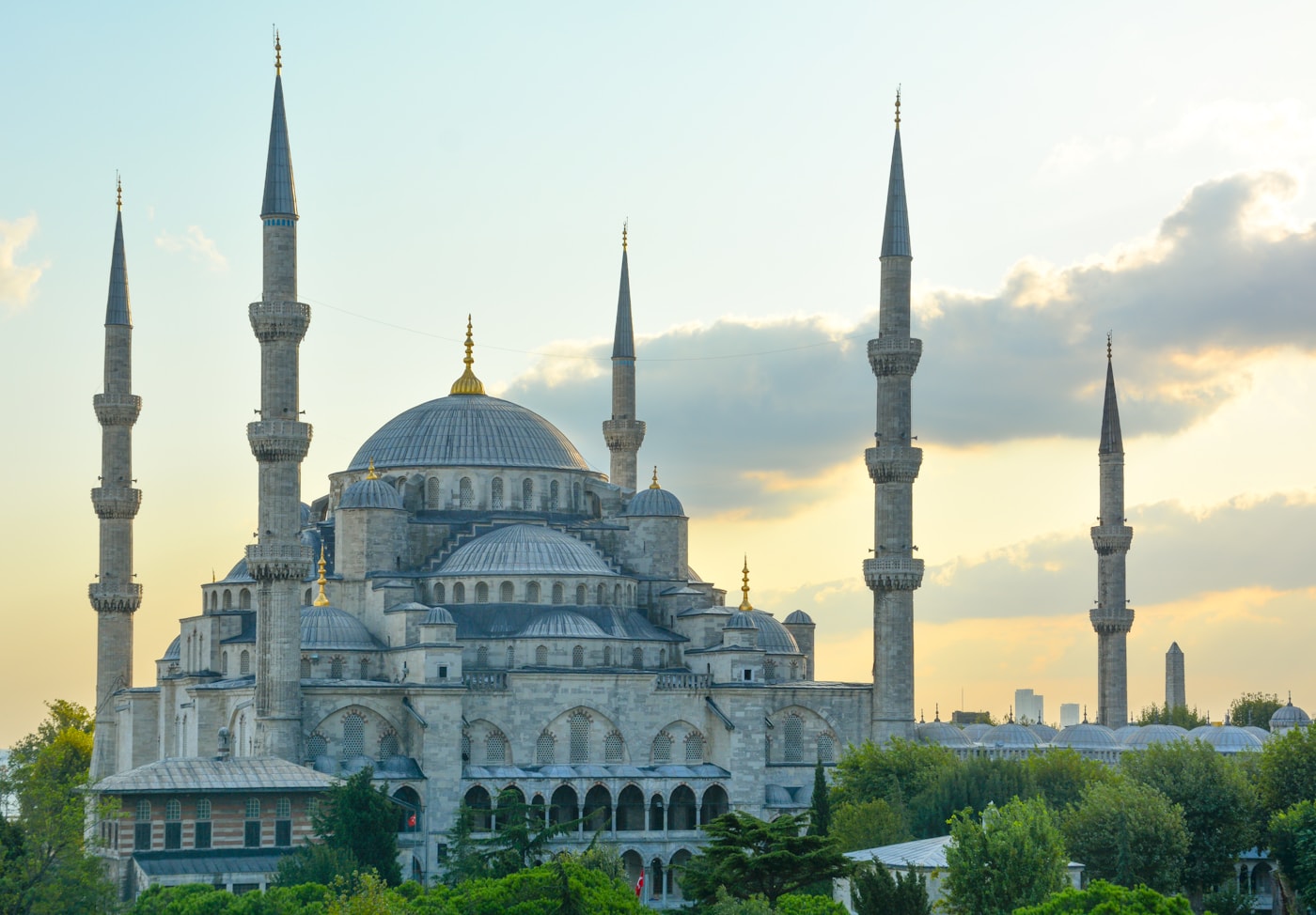 İstanbul’da Sultanahmet Camii manzarası