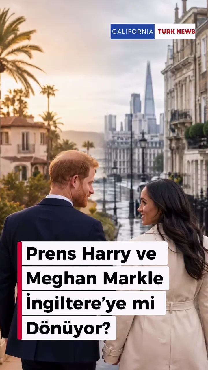 Prens Harry ve Meghan Markle’ı İngiltere’ye dönüş iddiasıyla gösteren haber kapağı